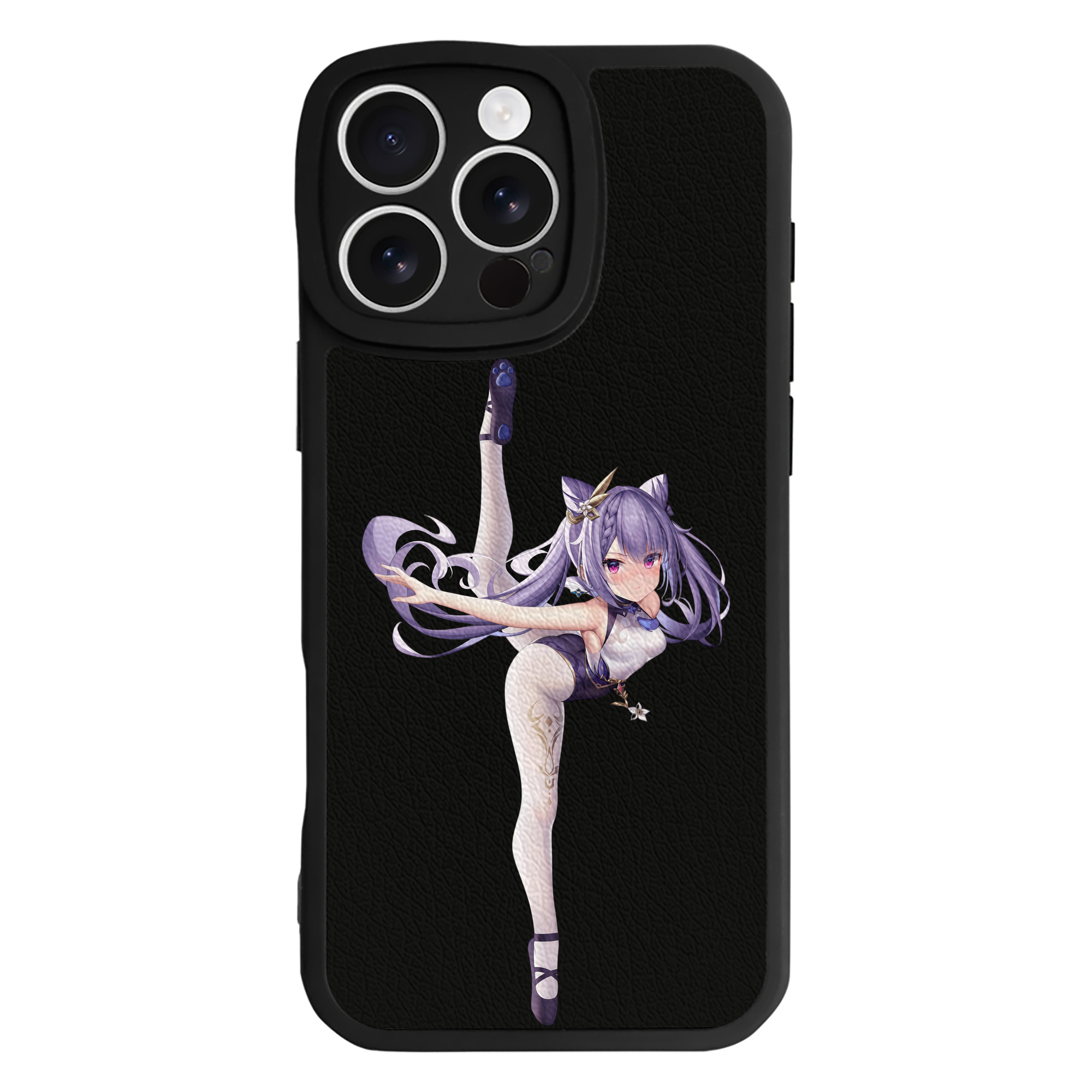 げんし神 刻晴 こくせい genshin Kokusei 【iPhone 16シリーズ対応】シリコンスマホケース（レザー調） 材質：シリコン